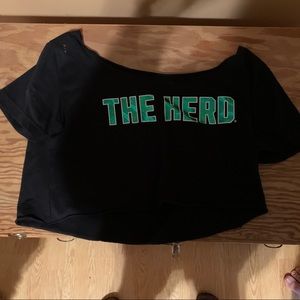 Marshall University off the shoulder shirt